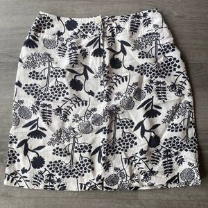 Harve Benard Linen Print Skirt size 8